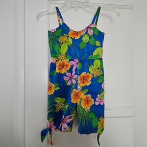 1980s Vintage Hawaiian Floral Jumpsuit